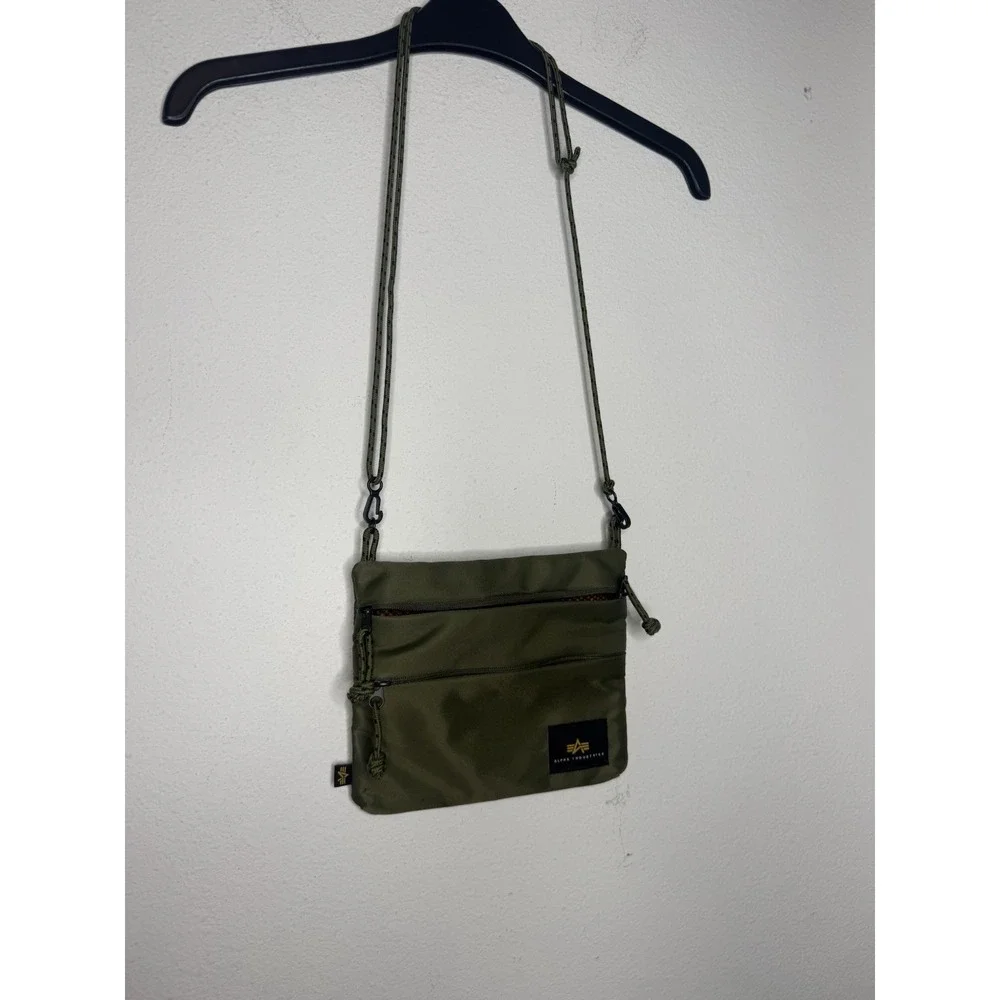 Alpha‎ Industries Bag Japan Green Crossbody MA-1 Bomber Nylon Military Pouch